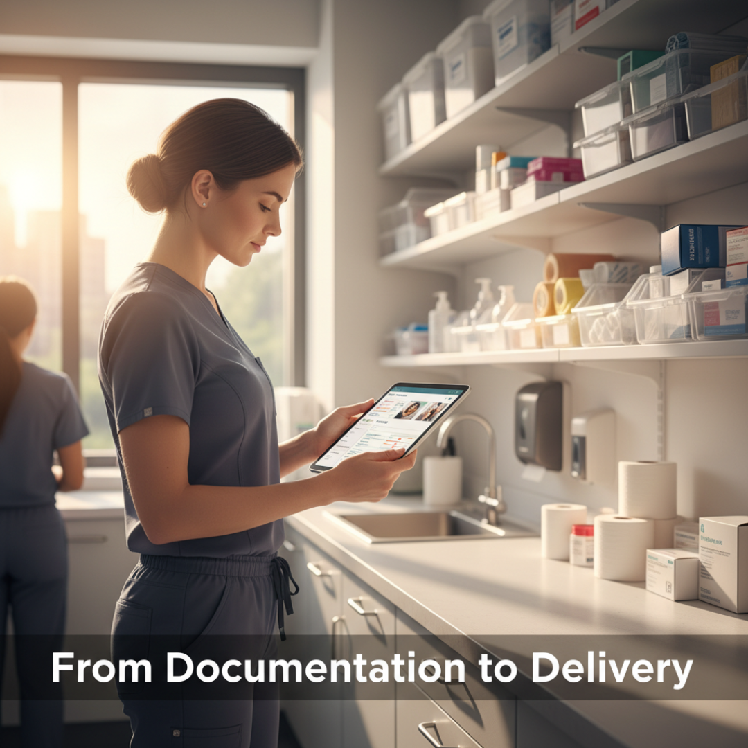 DME surgical dressing workflow for wound care providers